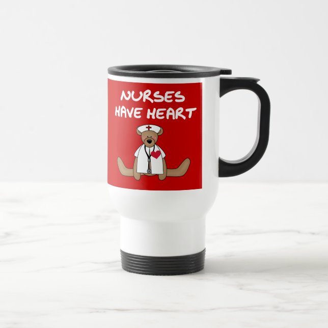 Bear Nurses Have Heart T-shirts and Gifts Travel Mug (Right)