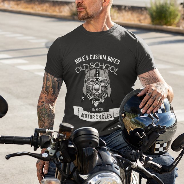 BEAR Old School Fierce Motorcycles T-Shirt (Creator Uploaded)