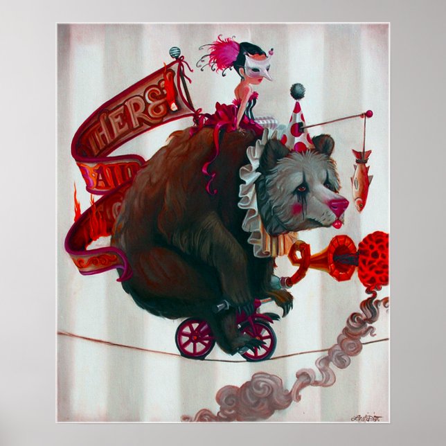 "Bear on a Bike" Poster (Front)