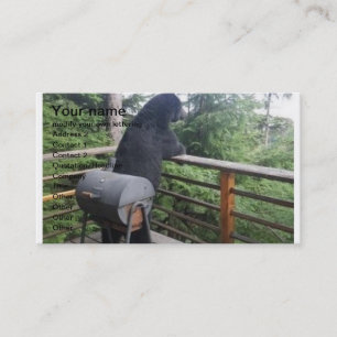 Bear on vacation business card