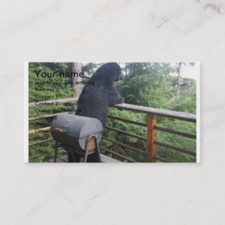 Bear on vacation business card