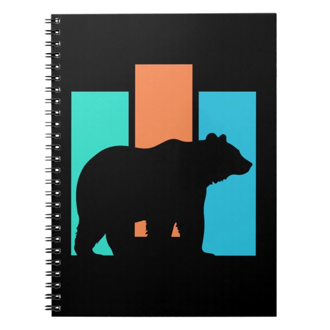 Bear Outdoors Nature Silhouette Notebook (Front)