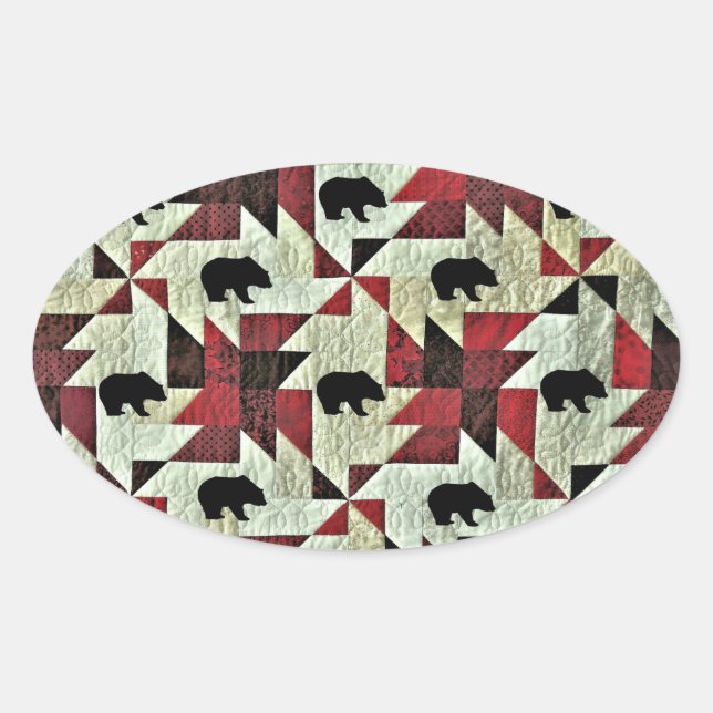 Bear Oval Sticker (Front)