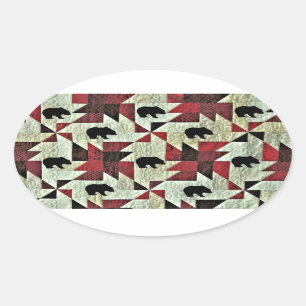Bear Oval Sticker