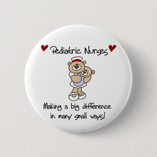 Bear Paediatrics Nurses T-shirts and Gifts 6 Cm Round Badge