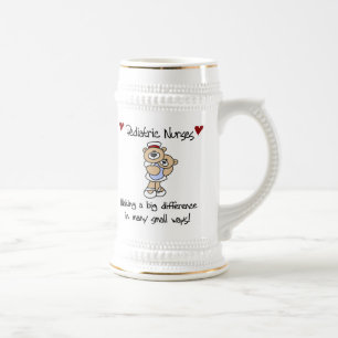 Bear Paediatrics Nurses T-shirts and Gifts Beer Stein