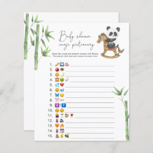 Bear Panda Emoji picture game baby shower