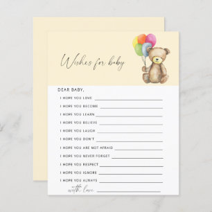 Bear - Party game wishes for baby game