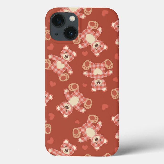 bear patchwork pattern Case-Mate iPhone case (Back)