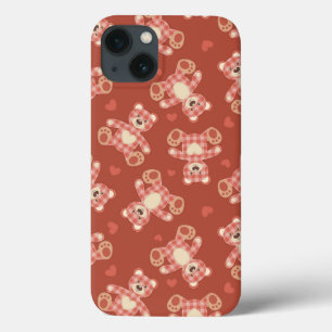 bear patchwork pattern iPhone 13 case