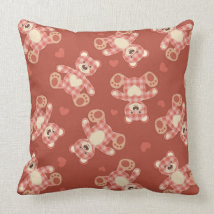 bear patchwork pattern cushion