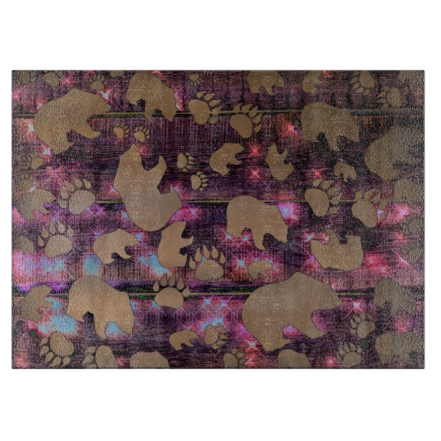 Bear Pattern Cutting Board (Front)