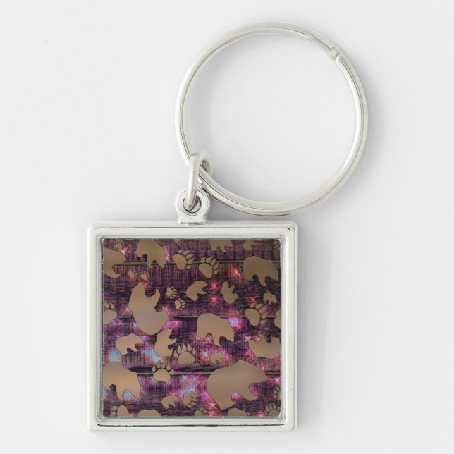 Bear Pattern Key Ring (Front)