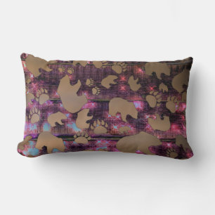 Bear Pattern Lumbar Cushion