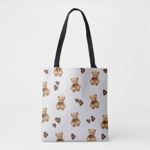 Bear pattern Tote Bag