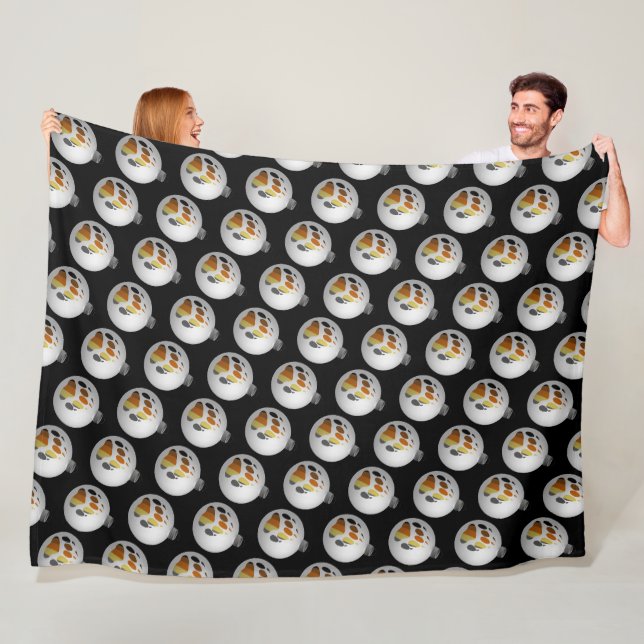 Bear Paw Ornament Fleece Blanket (In Situ)