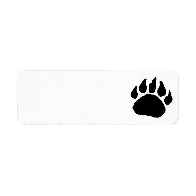 BEAR PAW PRINT ADDRESS LABELS (Front)