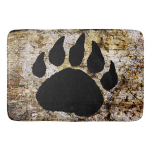BEAR PAW PRINT BATH MAT