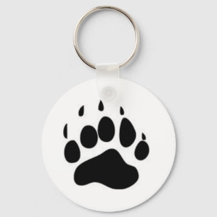 Bear Paw Print Key Ring