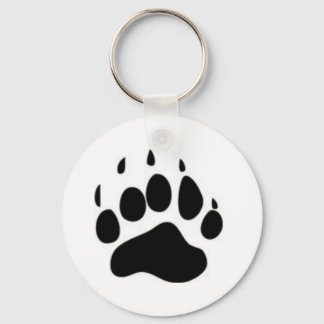 Bear Paw Print Key Ring