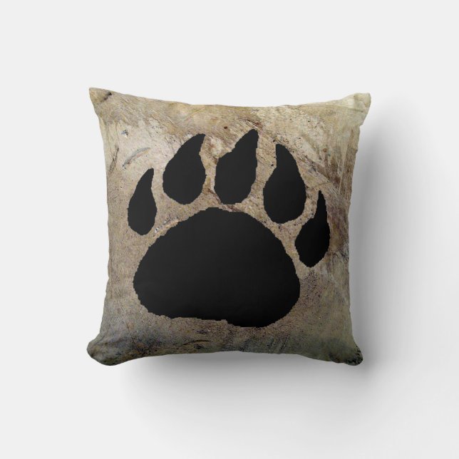 BEAR PAW PRINT PILLOW (Front)