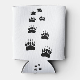 Bear Paw Prints Can Cooler