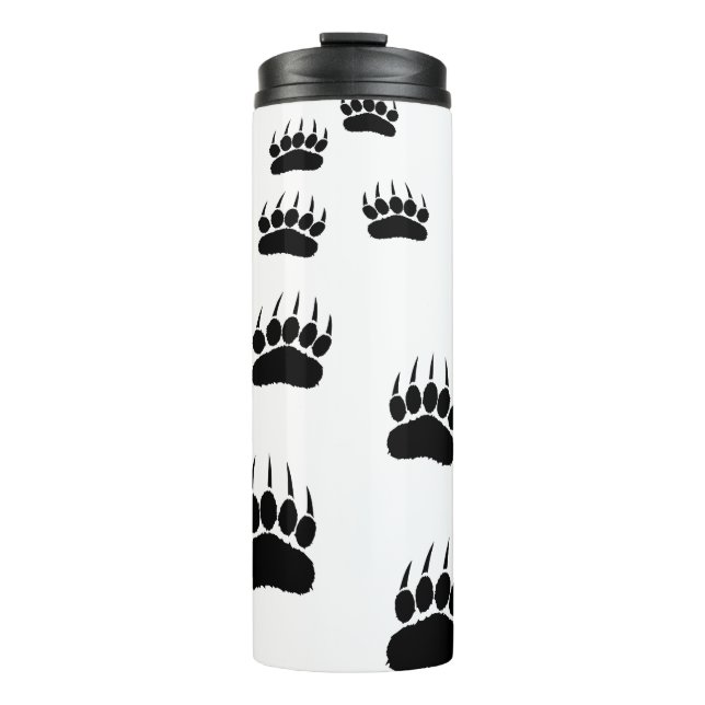 Bear Paw Prints Thermal Tumbler (Front)