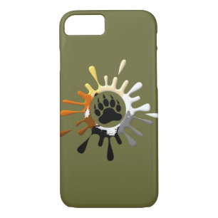 Bear Paw Splash Bear Pride Colours Case-Mate iPhone Case