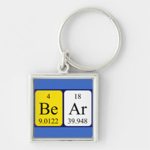 Bear periodic table name keyring