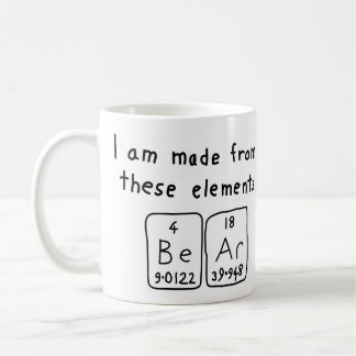 Bear periodic table name mug