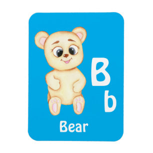 Bear personalise ABC: Letter B - Add Your Name Magnet