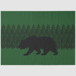 Bear Pine Forest Decoupage Craft Tissue Paper