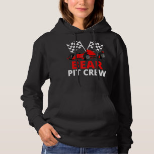 Bear Pit Crew Race Car Birthday Party Racing Famil Hoodie