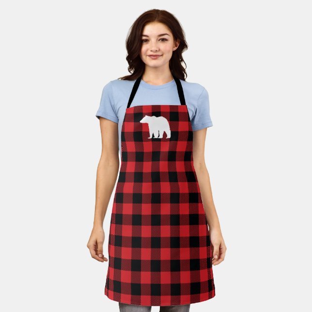 Bear Plaid Check Mountain  Apron (Worn)