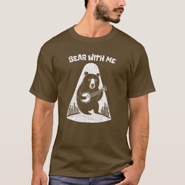 🪕 bear playing banjo T-Shirt (Front)