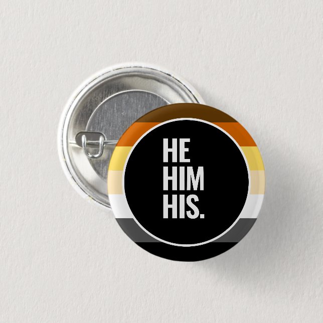 Bear Pride 3 Cm Round Badge (Front & Back)
