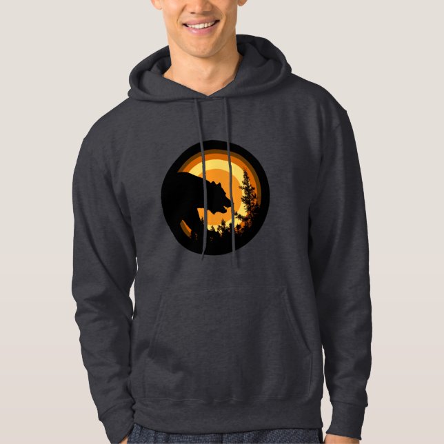 Bear Pride Bear In Sunset bear Pride flag colours  Hoodie (Front)