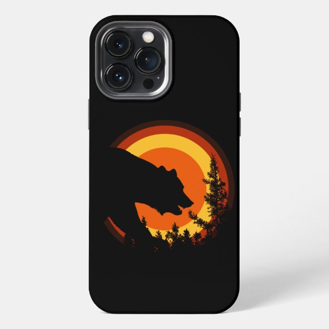 Bear pride bear pride flag sunset iPhone case (Back)