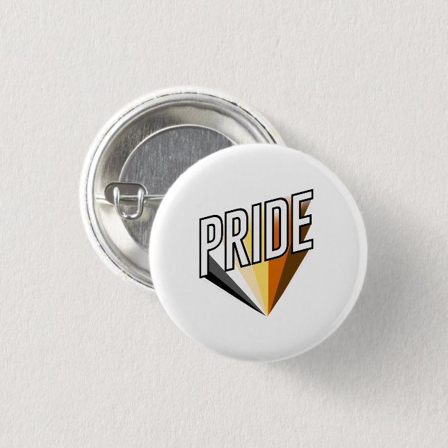 Bear Pride Burst 3 Cm Round Badge (Front & Back)