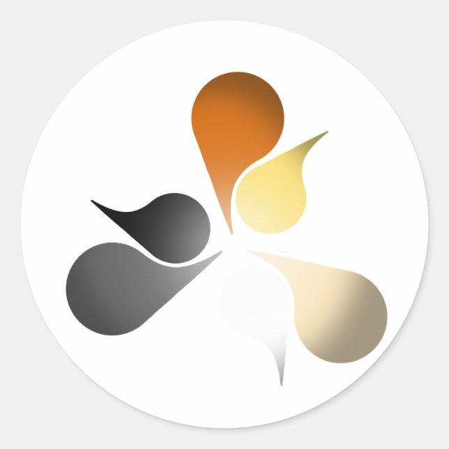 BEAR PRIDE BURST CLASSIC ROUND STICKER (Front)