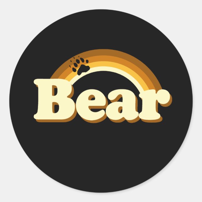 Bear Pride Classic Round Sticker (Front)