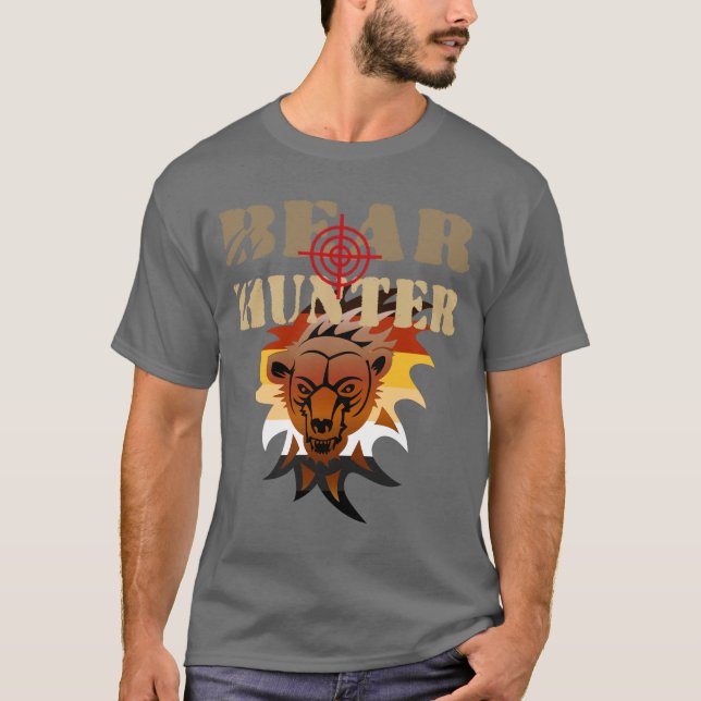 BEAR PRIDE COLORS BEAR HUNTER T-Shirt (Front)