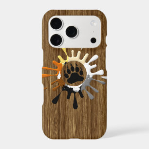 Bear Pride Colours Bear Paw on wood
