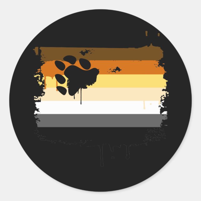 Bear Pride Colours Classic Round Sticker (Front)