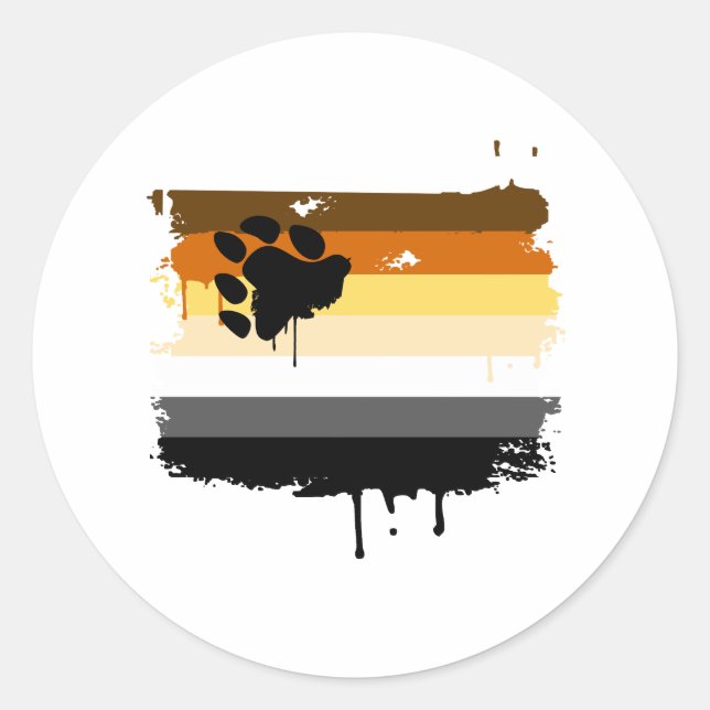 Bear Pride Colours Classic Round Sticker (Front)