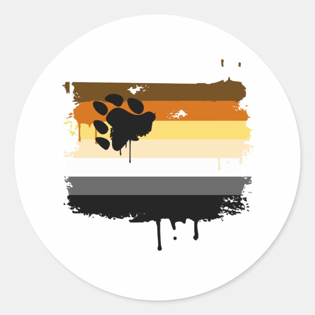 Bear Pride Colours Classic Round Sticker (Front)