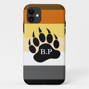 Bear Pride Colours Monogram Bear Paw iPhone 11 Case