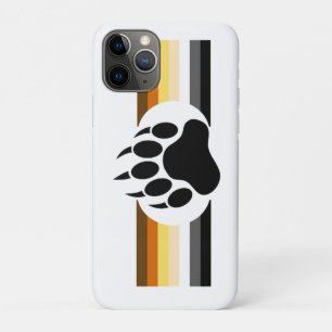 Bear Pride colours stripes and Bear Paw Case-Mate iPhone Case