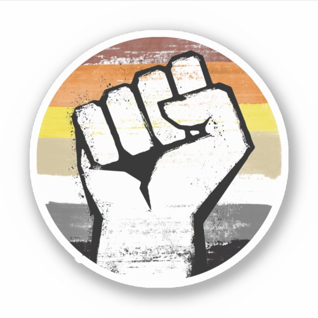 Bear Pride Fist Circle Print (Front)