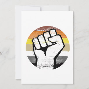 Bear Pride Fist Circle Print Holiday Card